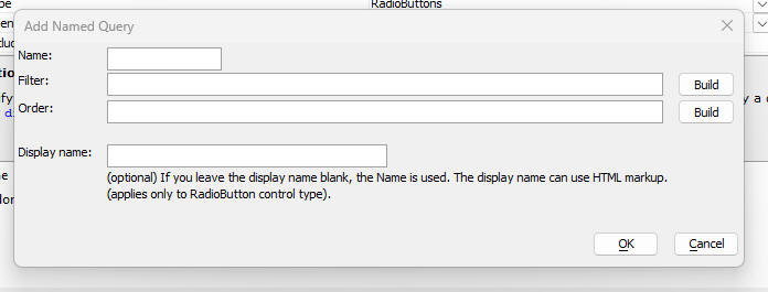 Adding a query with filter and order